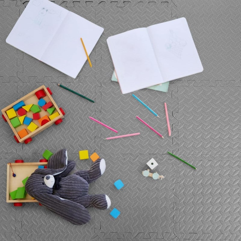 Arrowbash 12x12x1 Inch EVA Thick Interlocking Foam Floor Tiles Puzzle Exercise Mat Foam Mats for Home Gym Pets(Grey,12) - Image 5